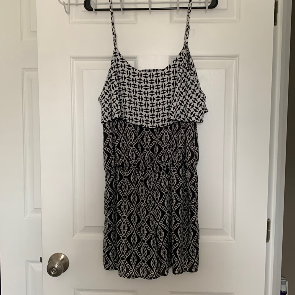 I.N. San Francisco Black and White Romper